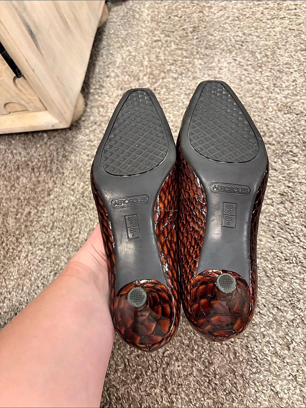 Aerosoles Animal Print Heels in Brown US 6 - Picture 5 of 6